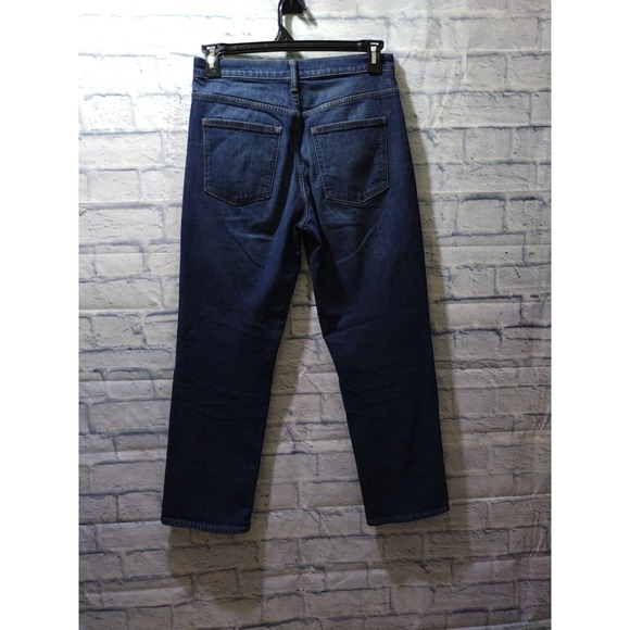 Gap Women's 1969 Blue Denim Jeans Dark Wash Perfect Boot Wide Leg Size 28r - Picture 5 of 10